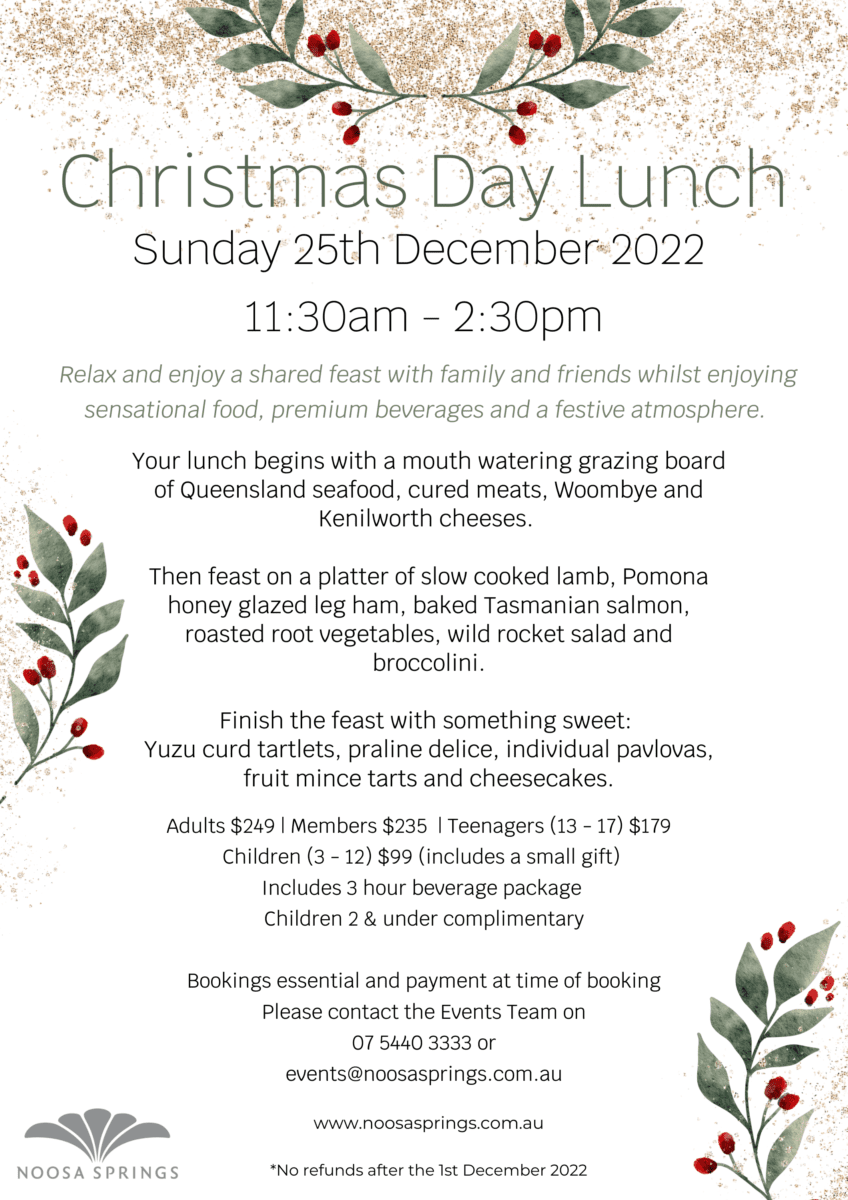 Copy Of Christmas Day Lunch Flyer 2022