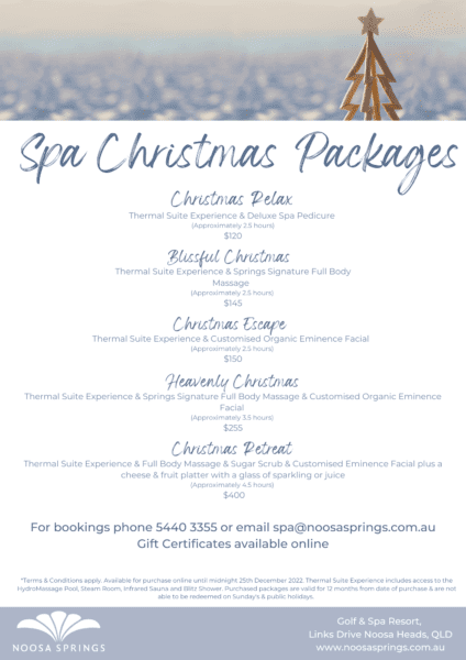 Spa Christmas Packages 2022 A4